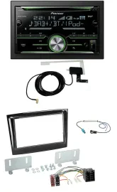 Автомагнитола Pioneer 2DIN CD USB MP3 Bluetooth DAB, для Fiat Doblo (с 2015), черный глянец
