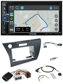 Alpine DAB TMC Bluetooth 2DIN USB Lenkrad Navigation für Honda CR-Z 2010-2013
