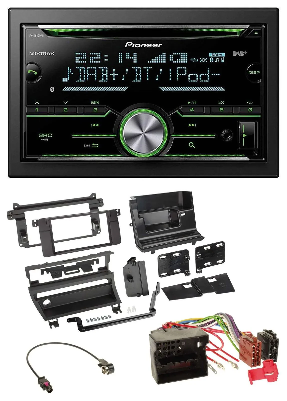 Pioneer Bluetooth MP3 DAB 2DIN USB CD Autoradio für BMW 3-er E46 2002-2006 1 Sch