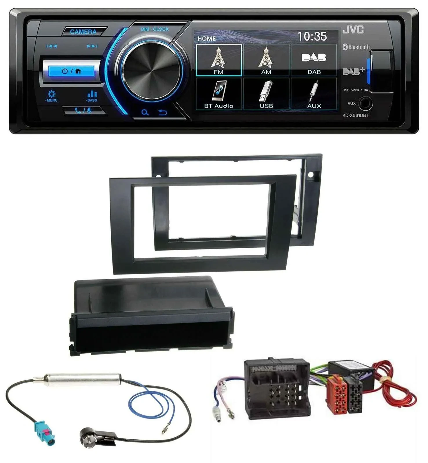 JVC Bluetooth MP3 USB DAB Autoradio für Audi A4 B7 04-08 Symphony Aktivsystem MO