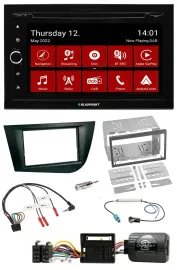 Blaupunkt 2DIN Lenkrad Bluetooth USB TMC DAB Navigation für Seat Leon 2005-2009