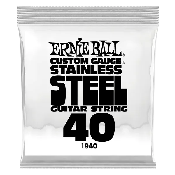 Струна для электрогитары Ernie Ball P01940 Stainless Steel, сталь, калибр 40