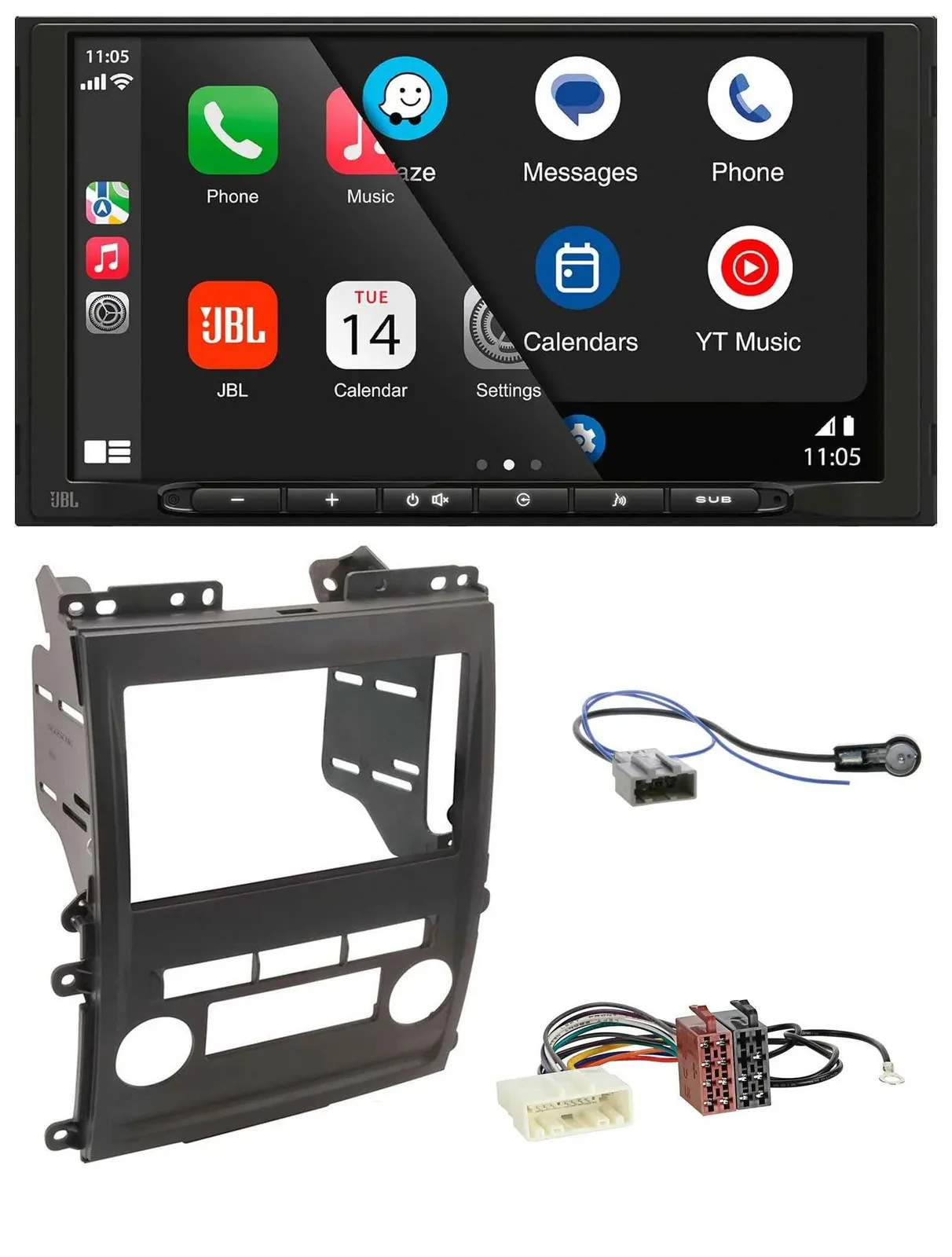 JBL USB 2DIN MP3 Bluetooth AUX Autoradio für Nissan Xterra 2009-2011