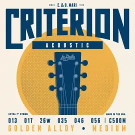 Струны для акустической гитары La Bella C500M 13-56, бронза