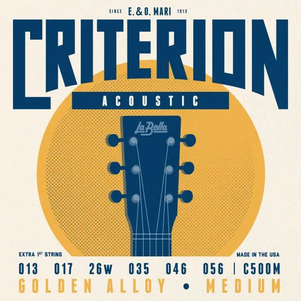 Струны для акустической гитары La Bella C500M 13-56, бронза