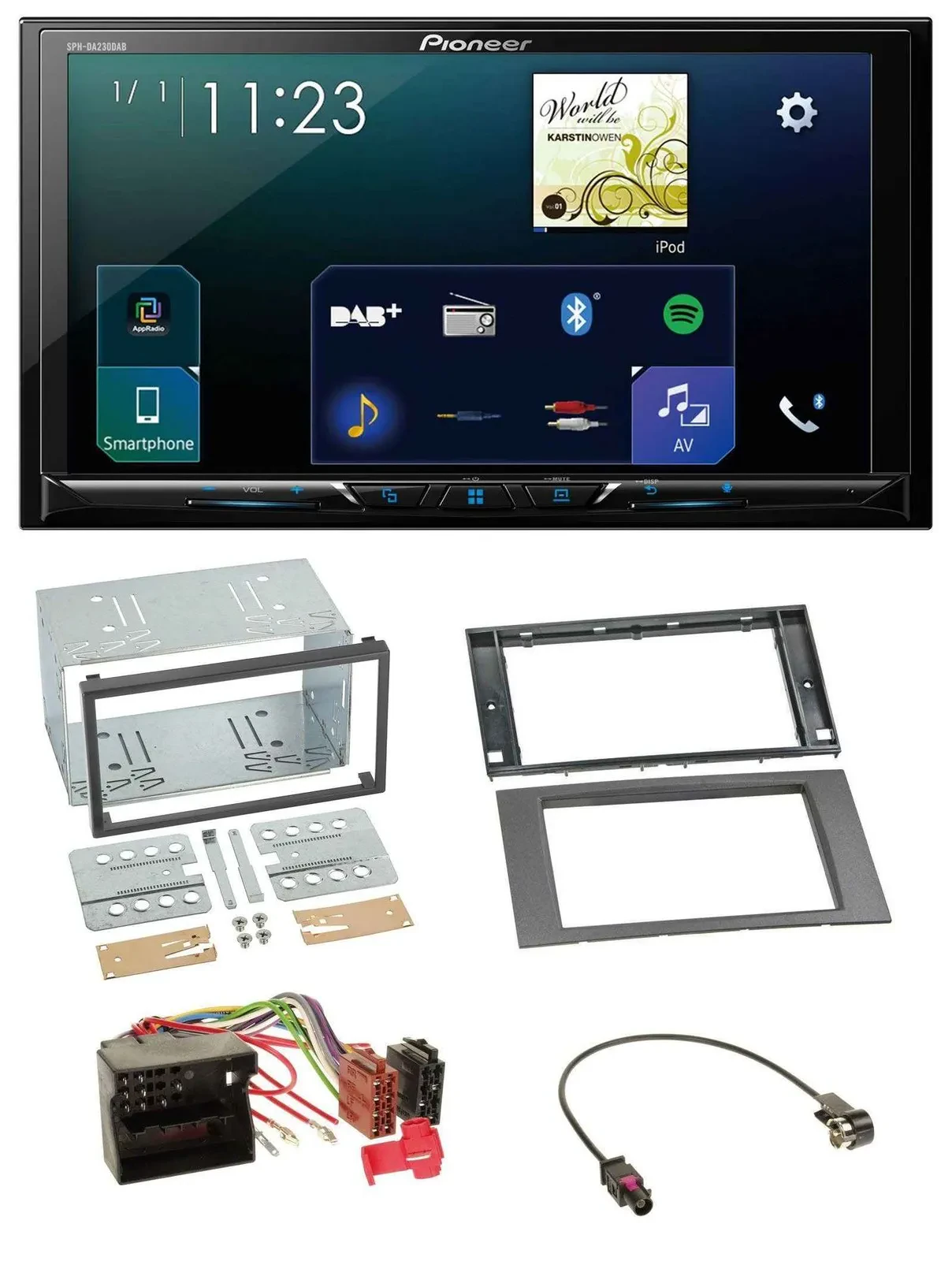 Pioneer MP3 Bluetooth USB 2DIN DAB Autoradio für Ford C-Max Galaxy S-Max 03-07 a