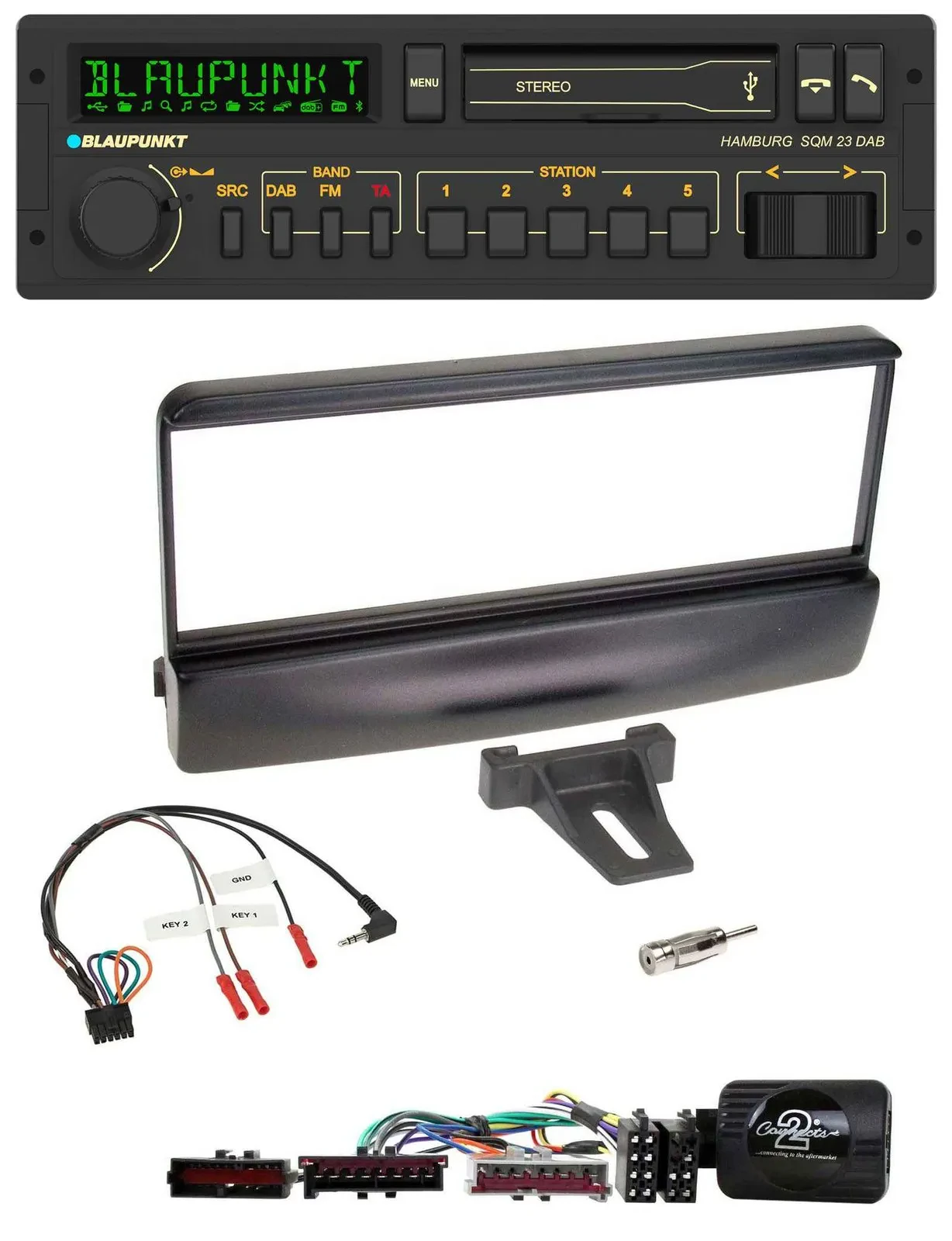 Blaupunkt USB DAB Bluetooth Lenkrad Autoradio für Ford Mondeo 2000-02 schwarz