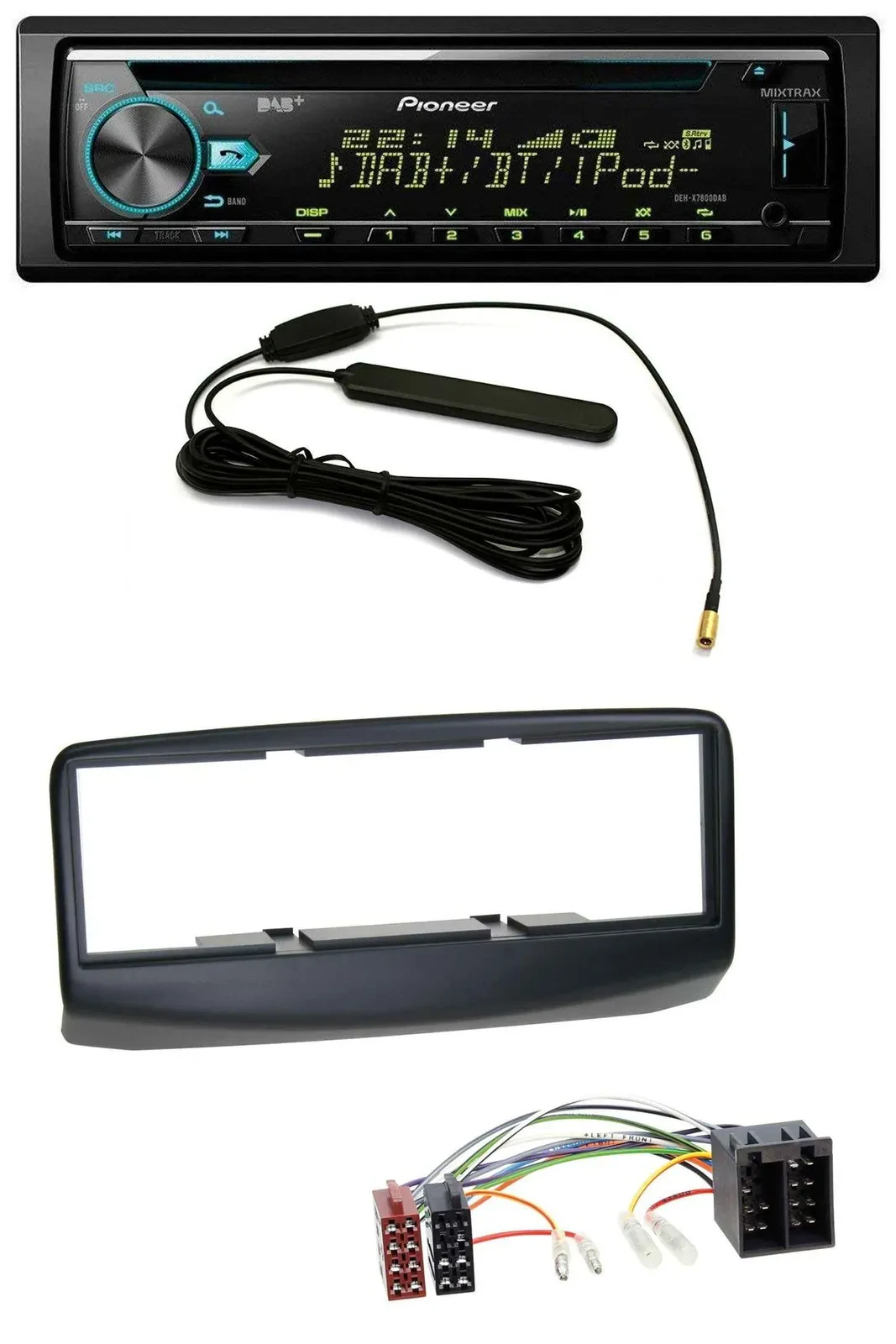 Pioneer CD MP3 AUX DAB USB Autoradio für Fiat Multipla 186 Facelift 2006-2010