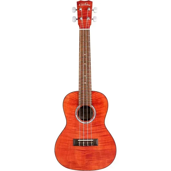 Cordoba 15CFM Flamed Mahogany Concert Ukulele Rose Red