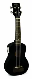 Укулеле Kohala KT-STBK Kohala Tiki Ukuleles KT-STBK Ukulele, Black