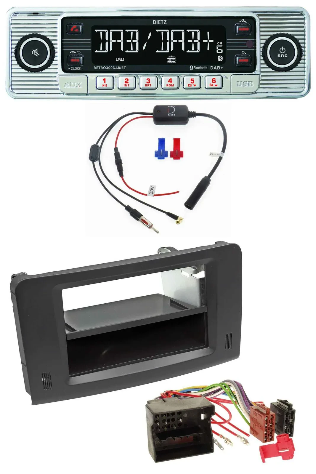 Dietz DAB USB MP3 Bluetooth Autoradio für Mercedes M-Klasse W164 05-11 Profivari