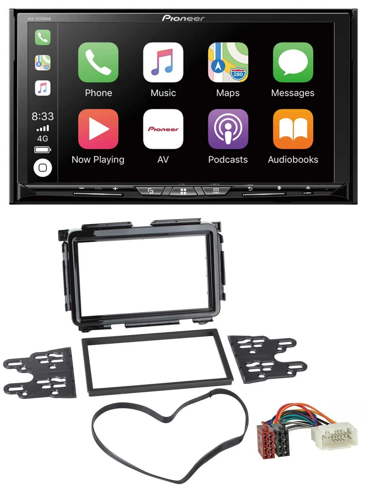 Pioneer 2DIN MP3 USB DAB DVD Bluetooth Autoradio für Honda HR-V (RU, ab 2015)