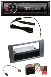 Автомагнитола Pioneer 1DIN DAB USB AUX MP3 для Ford Fusion/Kuga/Transit (2005–2012) антрацит