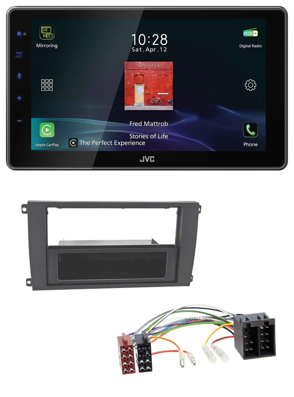 Автомагнитола для Porsche Cayenne (2002–2007) JVC DAB, MP3, Bluetooth, USB