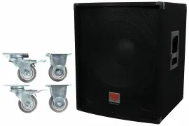 Rockville SBG1184 18" 1000 Watt Passive 4-Ohm Pro DJ Subwoofer + Steel Casters