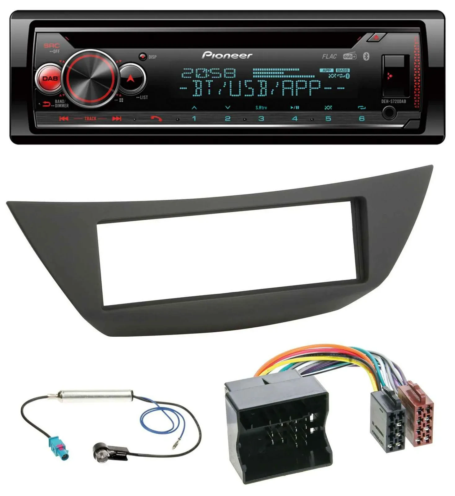 Pioneer MP3 DAB CD Bluetooth USB Autoradio für Renault Laguna 3 (ab 2008)