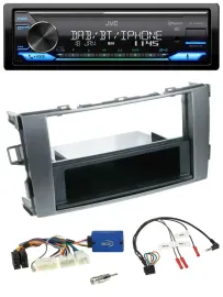JVC Bluetooth DAB USB Lenkrad Autoradio für Toyota Auris 2011-2012 anthrazit-gra