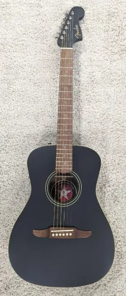 Fender Joe Strummer Campfire Acoustic Electric Guitar w/Bag, Matte Black - Demo