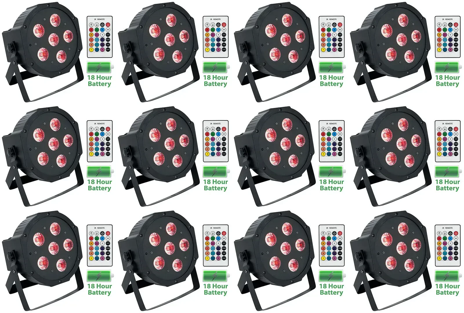 Светодиодный прибор Rockville BATTERY PAR 61 Black (12 штук)