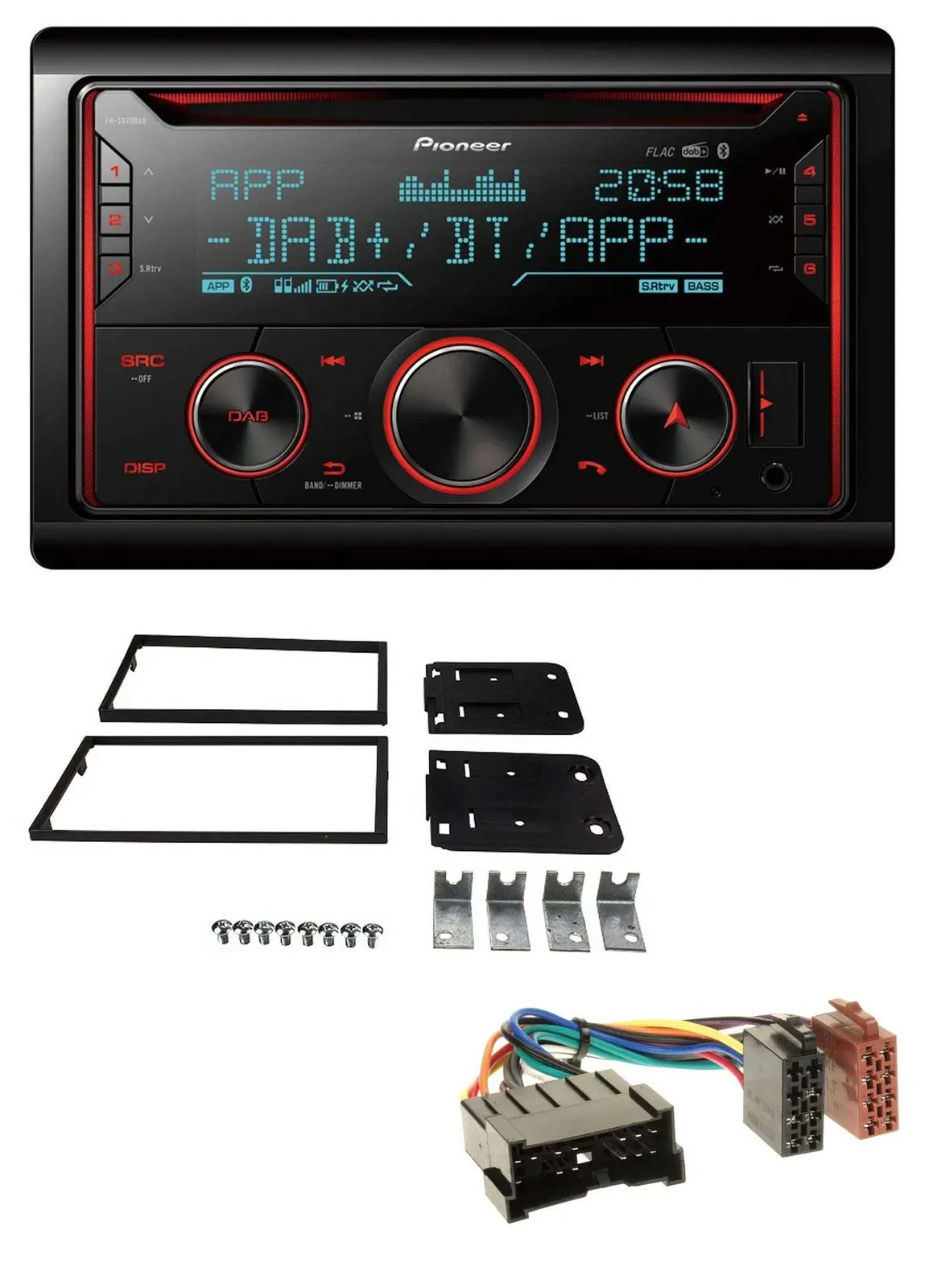 Автомагнитола для Kia Carens II (2002–2006) Pioneer 2DIN DAB MP3 Bluetooth USB CD
