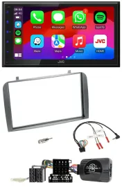 Автомагнитола JVC 2DIN, DAB, Bluetooth, USB для Alfa Romeo GT/147 (2007–2010), антрацит