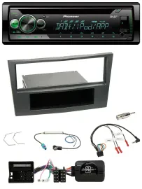 Автомагнитола Pioneer CD USB MP3 DAB с поддержкой управления с руля для Opel Antara, Astra H, Zafira B угольно-серый