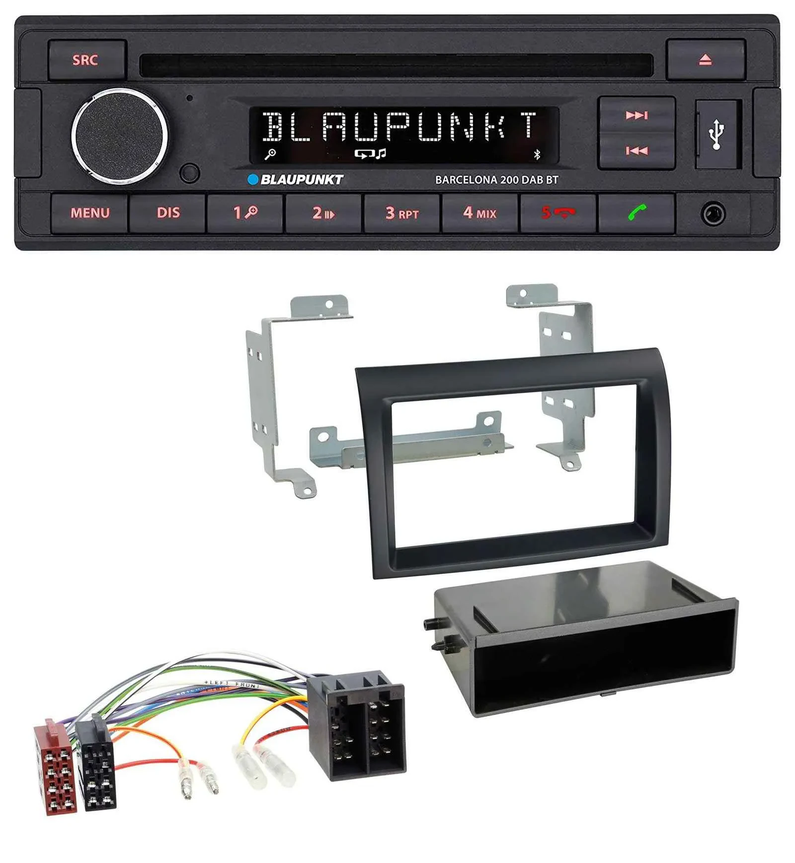 Автомагнитола для Fiat Ducato (2006–2010) Blaupunkt с USB, DAB, CD, Bluetooth, MP3, черная