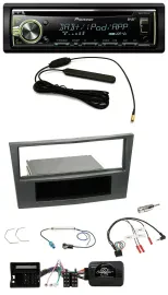 Автомагнитола Pioneer для Opel Antara, Astra H, Zafira B CD/USB, MP3, DAB, поддержка кнопок на руле, цвет темно-серый