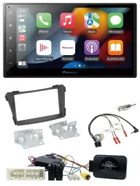 Pioneer DAB Bluetooth 2DIN USB Lenkrad Autoradio für Hyundai i40 VF ab 16 schwar