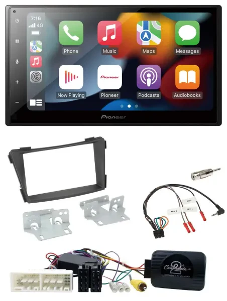 Pioneer DAB Bluetooth 2DIN USB Lenkrad Autoradio für Hyundai i40 VF ab 16 schwar