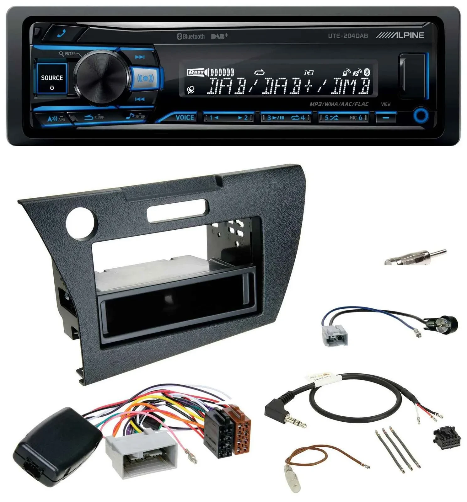 Alpine USB Bluetooth DAB Lenkrad Autoradio für Honda CR-Z 2010-2013