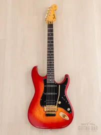 Электрогитара Fender Pro Feel Stratocaster STR75 SSH Cherry Red Sunburst w/gigbag Japan 1988