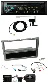 Pioneer MP3 Lenkrad CD USB DAB Autoradio für Opel Corsa C 04-06 aluminium