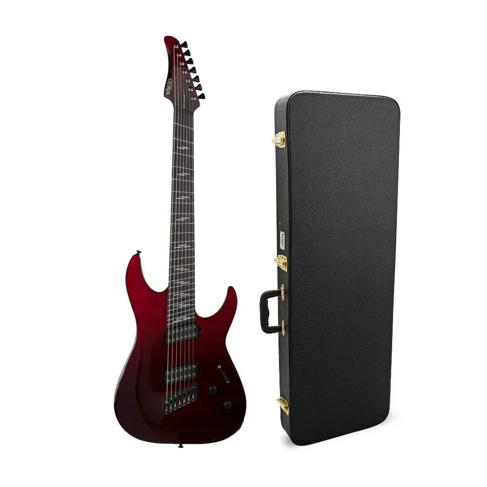 Schecter Reaper 7 Elite Multiscale 7 String Electric Guitar Red with Case