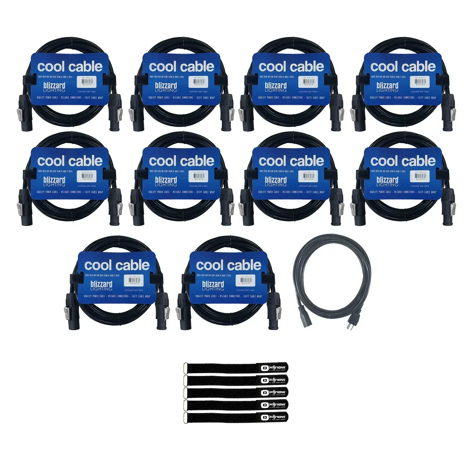 Сетевой кабель Blizzard PCT-INTER-1410 Black 3 м с аксессуарами (10 штук)