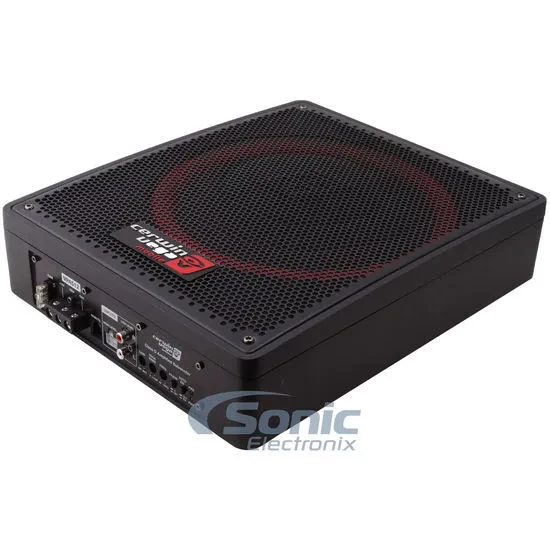CERWIN-VEGA 12" CAR AUDIO UNDER SEAT SUPER SLIM POWERED SUBWOOFER ENCLOSURE SUB