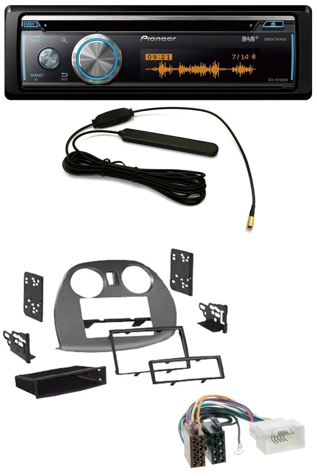 Pioneer CD USB Bluetooth DAB MP3 Autoradio für Mitsubishi Eclipse 4G 2005-2012
