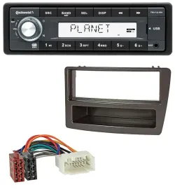 Автомагнитола для Honda Civic 2004–2006 Continental 1-DIN USB MP3 AUX черная