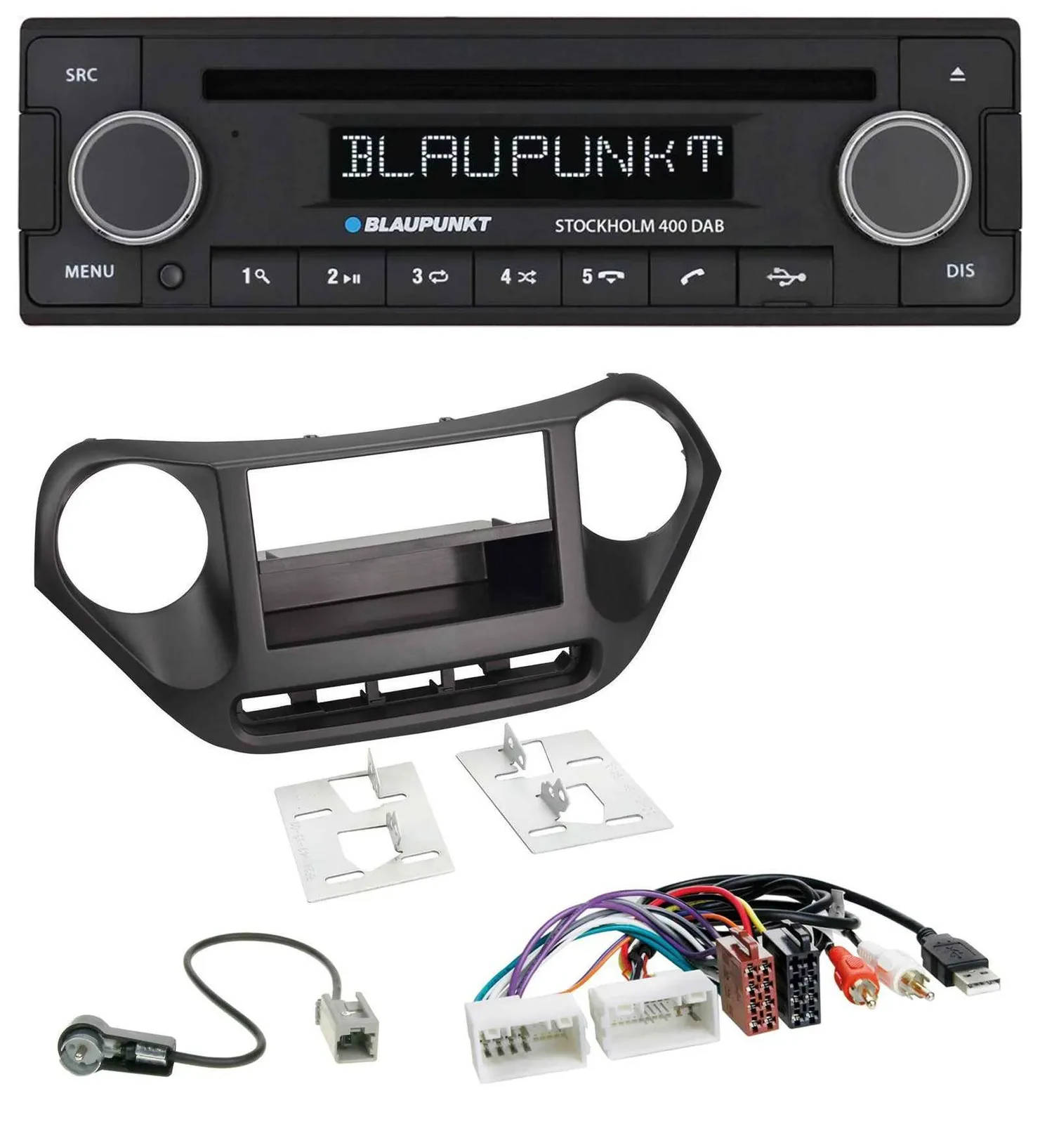 Blaupunkt MP3 Bluetooth DAB CD USB Autoradio für Hyundai i10 (ab 2013) AUX USB