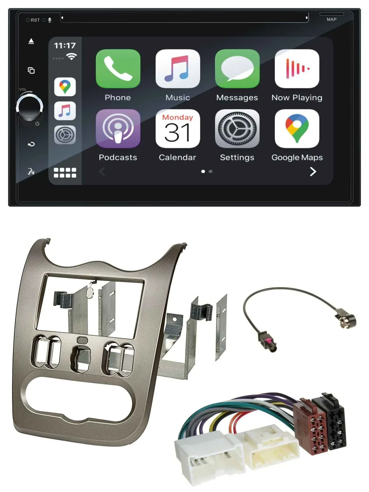 Blaupunkt 2DIN Bluetooth DAB USB DVD MP3 Autoradio für Dacia Logan Sandero Duste