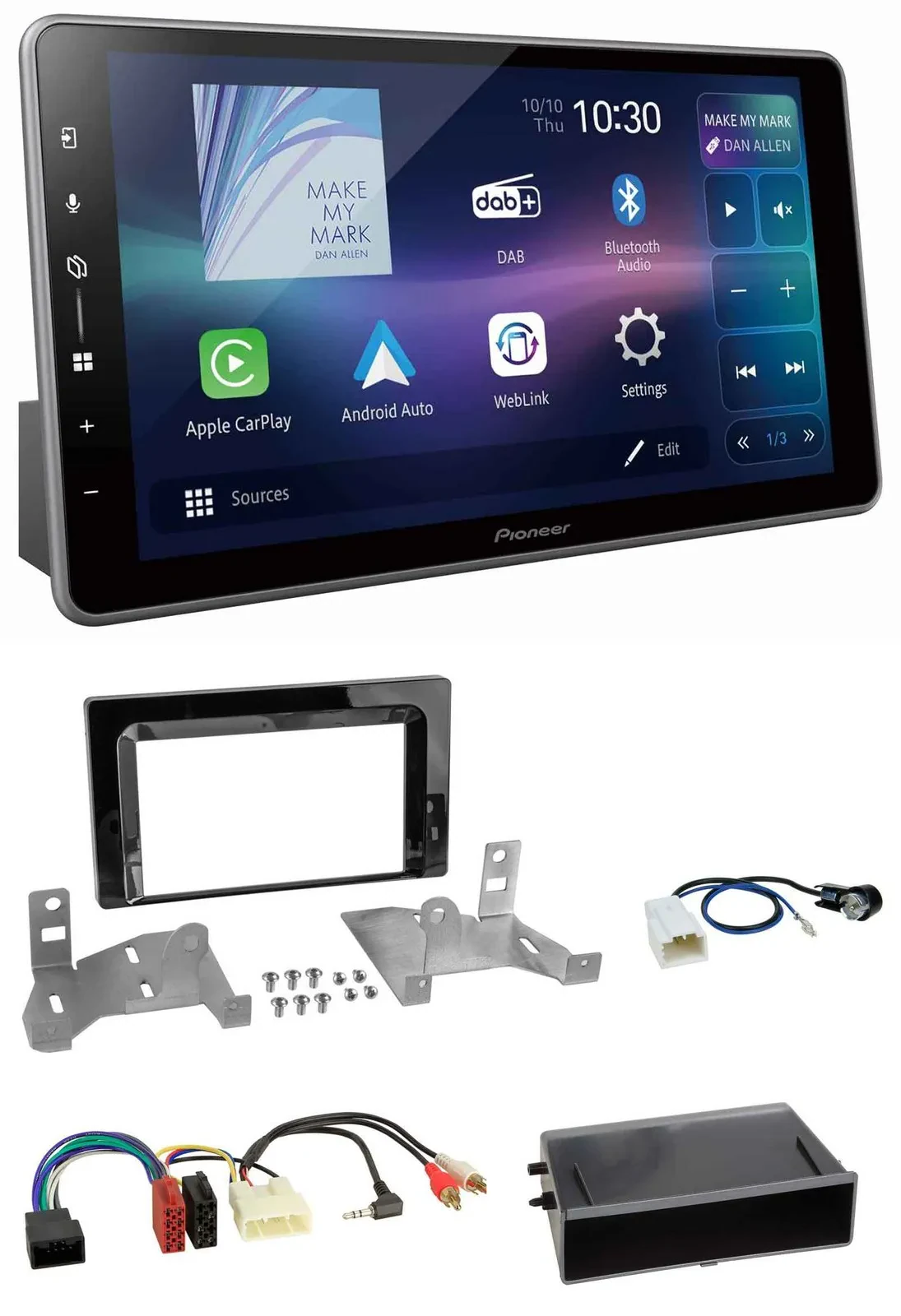 Pioneer Bluetooth USB DAB MP3 Autoradio für Toyota Aygo (AB7, ab 2022)