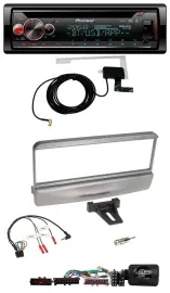 Автомагнитола для Ford Mondeo 2000–2002 Pioneer DAB CD USB Bluetooth серебристая с поддержкой кнопок на руле