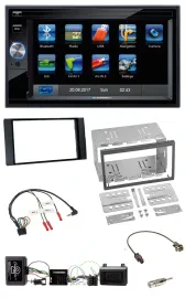 Blaupunkt Lenkrad USB Bluetooth TMC 2DIN Navigation für Ford Kuga 2008-12 schwar