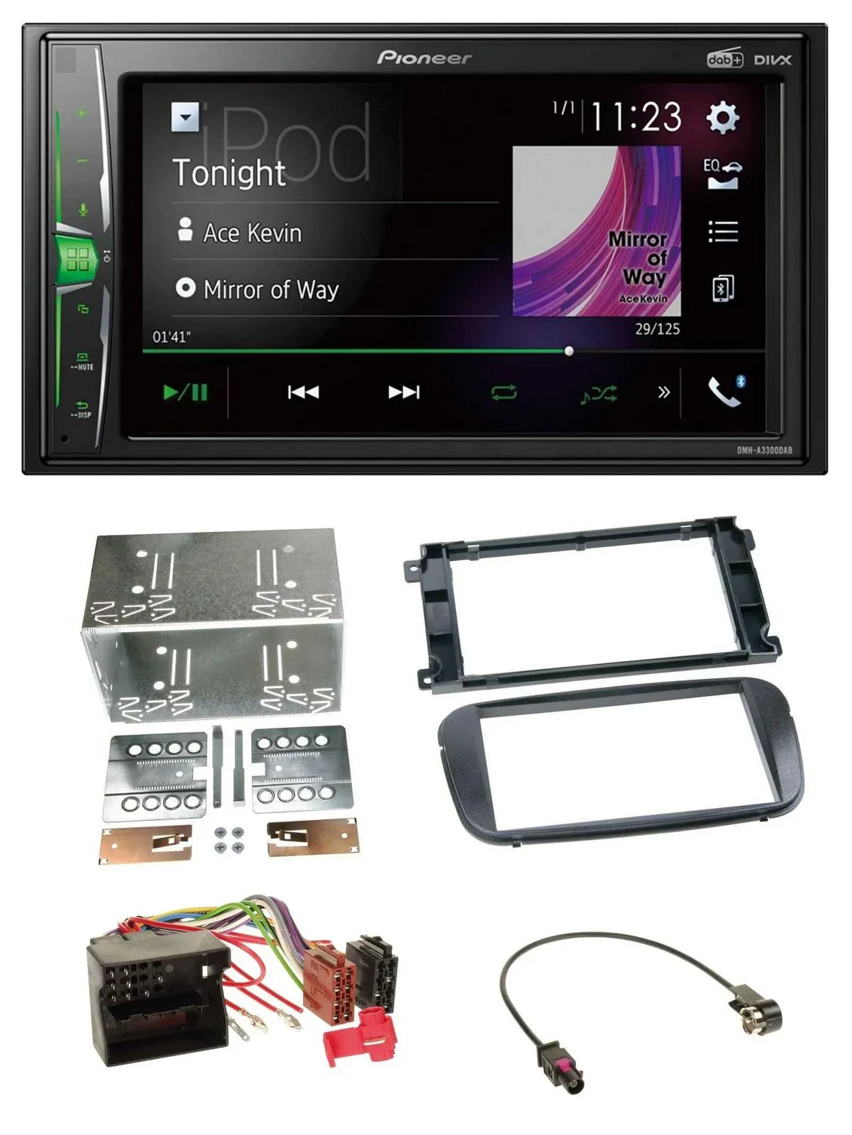 Pioneer 2DIN MP3 DAB USB Bluetooth Autoradio für Ford C-Max Galaxy Focus ab 2007