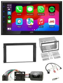JVC Bluetooth 2DIN Lenkrad DAB USB Autoradio für Skoda Fabia 6Y 2004-2007 Quadlo