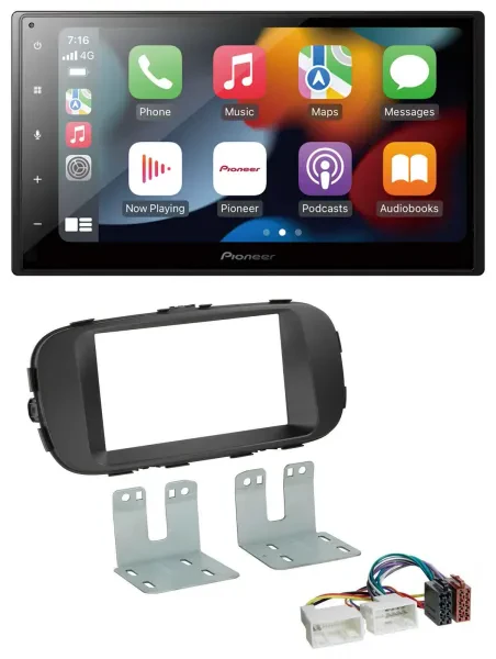 Pioneer DAB Bluetooth 2DIN USB MP3 Autoradio für Kia Soul ab 14 PS schwarz