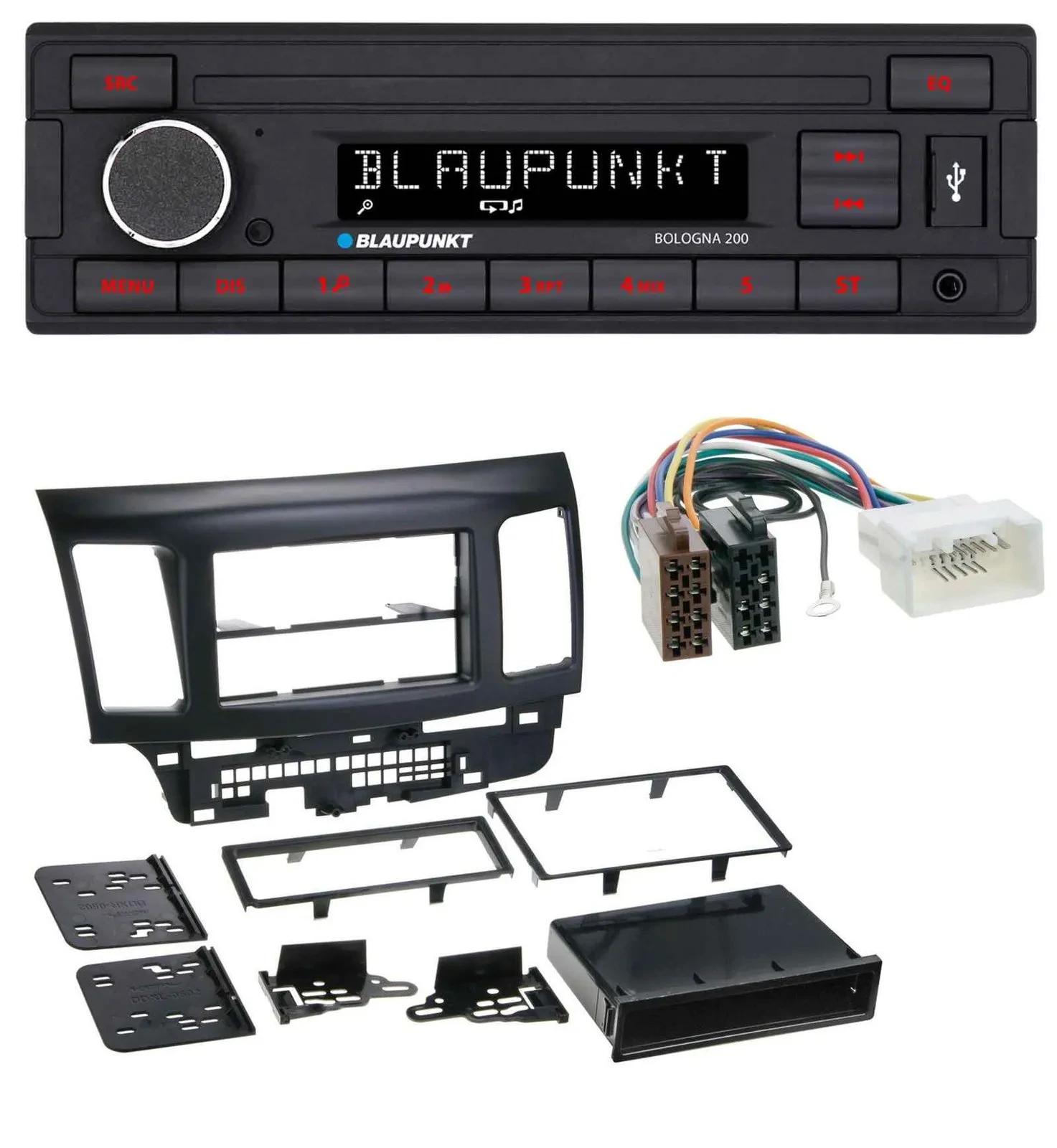 Автомагнитола Blaupunkt 1 DIN MP3, USB, AUX для Mitsubishi Lancer/Evo (с 2008)