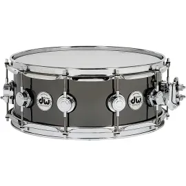 DW Collector's Series Black Nickel Over Brass Metal Snare Drum 14 x 5.5 in