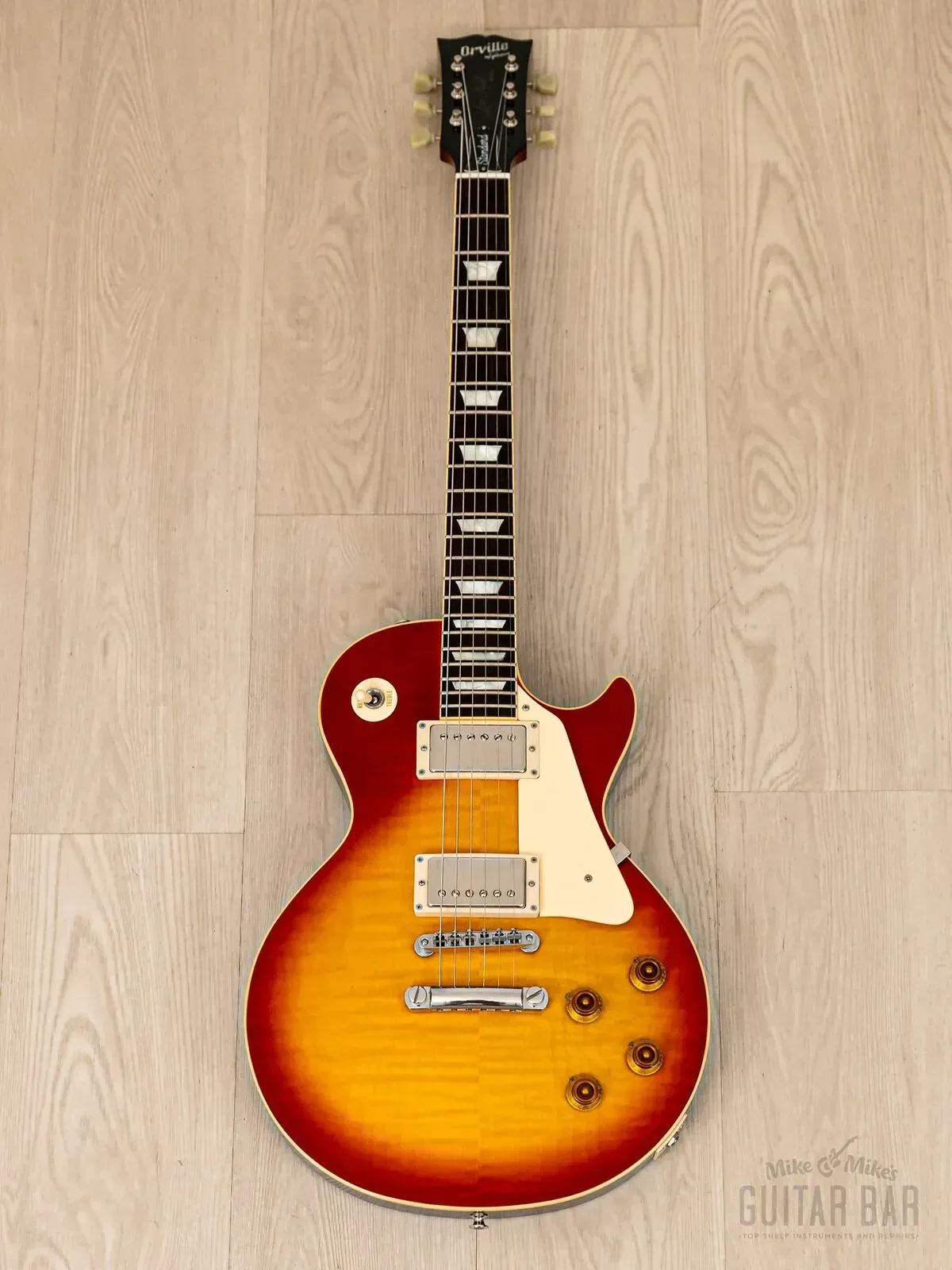 Электрогитара Orville Les Paul Standard LPSW/T HH Cherry Sunburst w/case Japan 1992