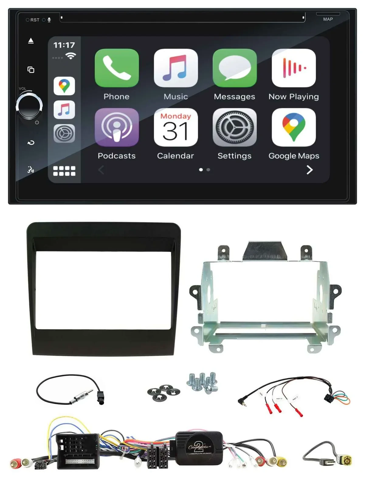 Blaupunkt DAB USB Bluetooth Lenkrad 2DIN TMC Navigation für Porsche 911 2011-201